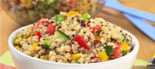 Bowl of quinoa and vegetables